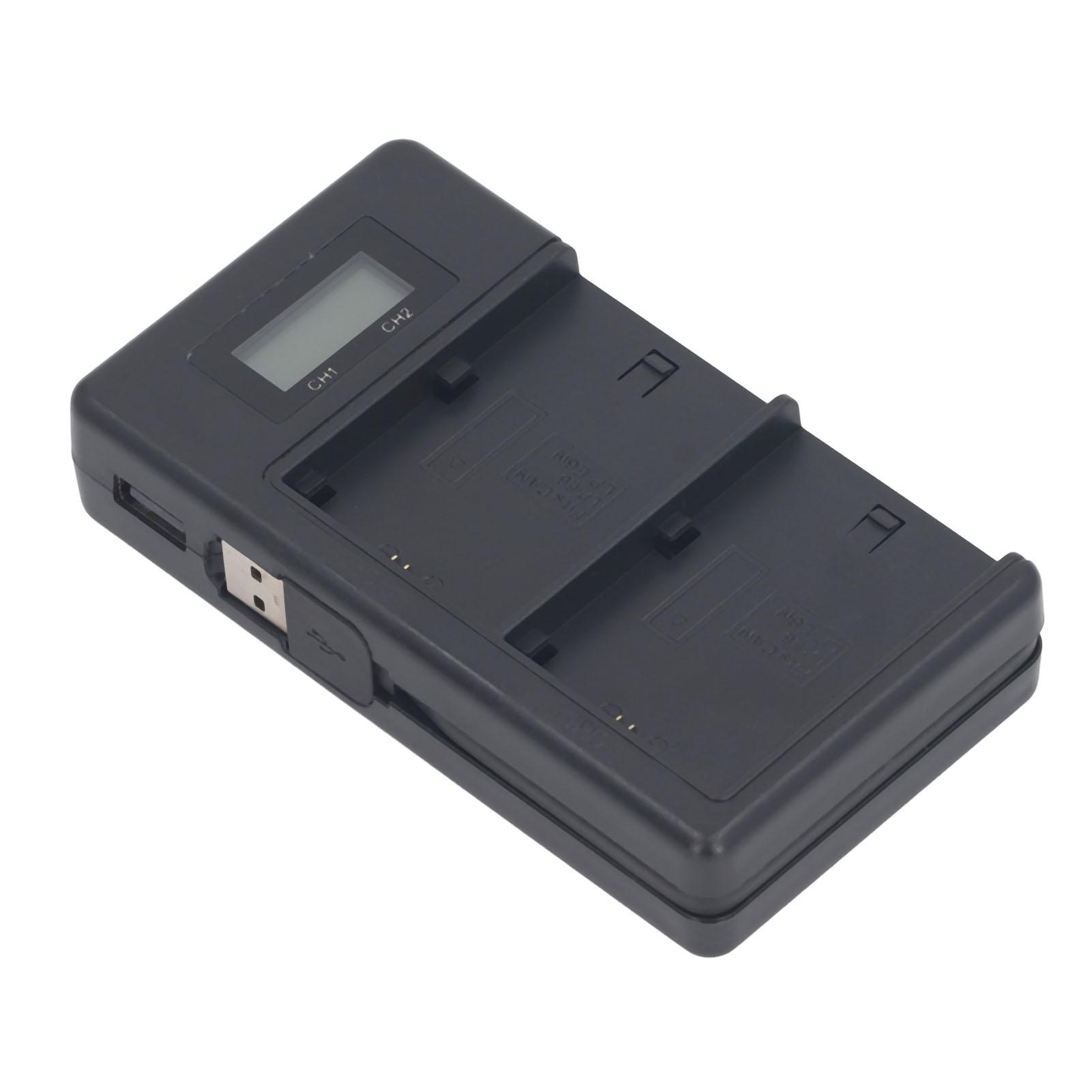 

Dual Slot Camera Battery Charger Professional Efficient USB Camera Battery Charger with LED Display for LP E6 E6NH
