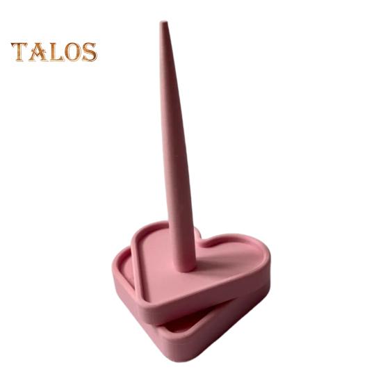 

Вращающийся держатель пряжи в форме сердца с 3D-печатью, основа в форме сердца, диспенсер для клубков пряжи, подставка, органайзер для хранения, аксессуары для вязания крючком розовый