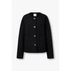 Studio Tomboy Big Pocket Round Neck Tweed Jacket 9176112972