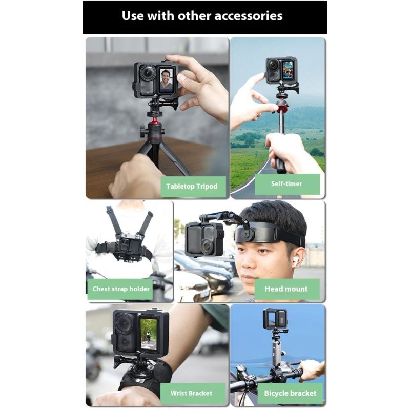 Protective Case For Action Cameras Lightweight Frame Boarder With Accessory Mounts For Outdoor Photography