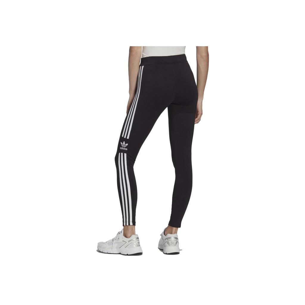 Adidas Originals Color Block Side Stripe Logo Print Slim Fit Sports Pants Women bottoms Black IB7305