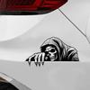 Universal Adhesive Decals Halloween Skeleton Car Sticker Peeking Decal for Window Bumper, Waterproof Vinyl Stickers Horror Skull Wall Laptop