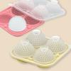 Golf Ball Ice Cube Tray with Funnel 4-Cavity Silicone Mold for Large Sphere Ice Easy-Release Leak-Proof Food-Grade Ice Cube Maker for Home Bar