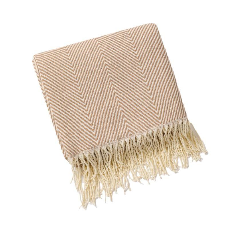 Coperta Multiuso Divano Estiva Fresca Coperta per Condizionatore Morbida Coperta Tessuta per Divano Asciugamano per Fondo Letto Sciarpa Coperta per Riposo in Ufficio