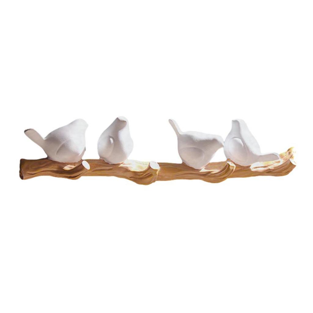 Wall Mounted Resin Bird Coat Hook Decorative Hanger for Hanging Towels and Clothes Home Decoration Accessories