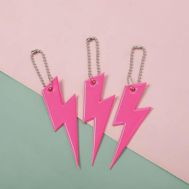 3Pcs Reflective Pendant Safety Warning Reflective Keychains for Kids Bag Backpack Riding Cycling Night Glowing Hanging Strips