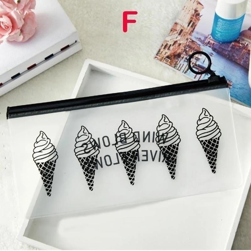 3 Size PVC Clear Pencil Bags Makeup Pouch Zipper Toiletry Holder Pencil Pen Case Cosmetic Bag Small Paper Envelope Pen Bag