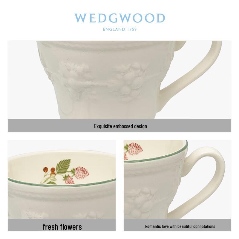 Wedgwood Joyful Holiday Raspberry Mug Set