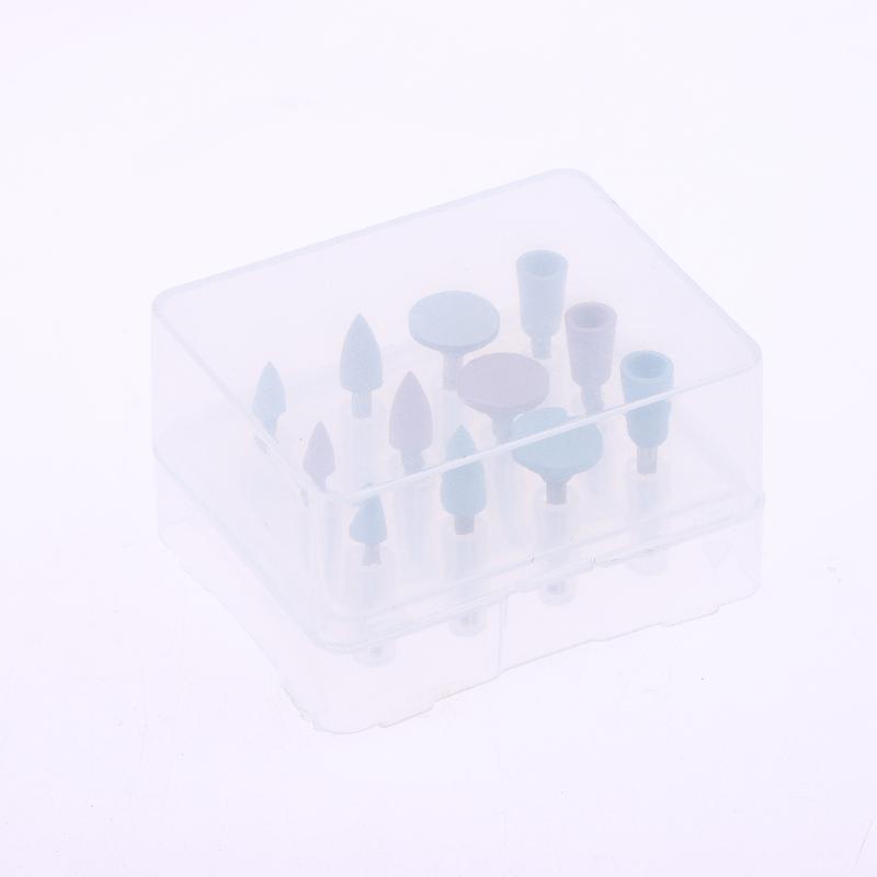 12 Pcs/Box Silicone Polishing Kit, Ra 2.35Mm For Polishing Resin Porcelain Composites With Low-Speed Handpiece Laboratory Tool
