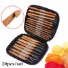 20 Pcs/set Crochet Hook Steel Knitting Needles Knit Bamboo Handle Needles Circular Knitting Needles Bamboo Knitting Needles