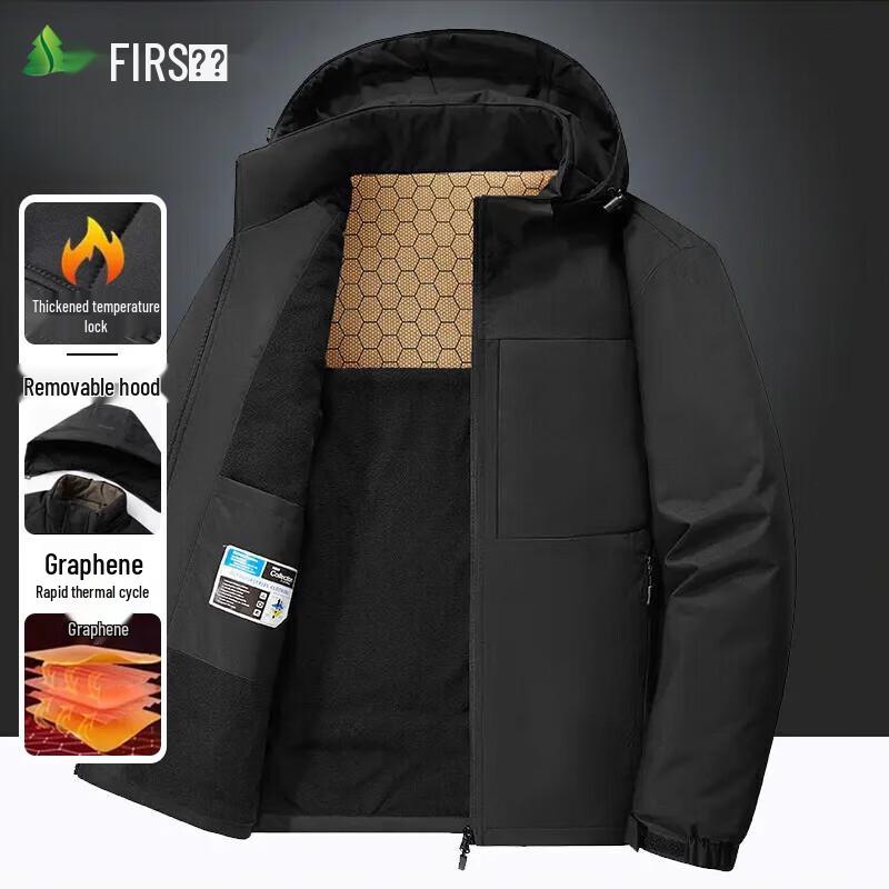 FIRS Men's Hooded Winter Padded Jacket