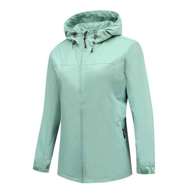 Damska wiosenno-jesienna sportowa kurtka z kapturem Outdoorowa prosta codzienna wiatrówka