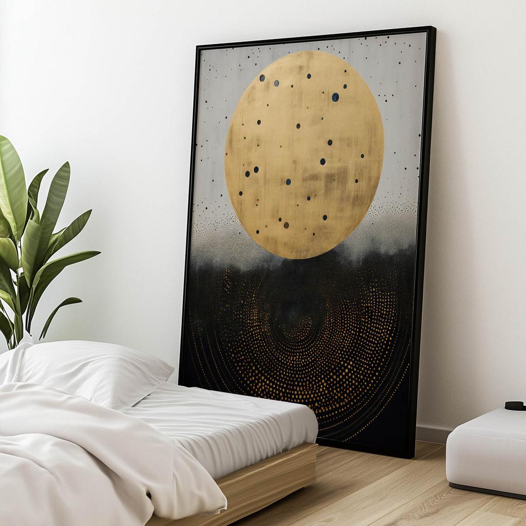 Złoty Kosmiczny Krąg Złoty Kosmiczny Krąg, 50X70 Cm, Bez Ramy, Papier Matowy 230 Gsm