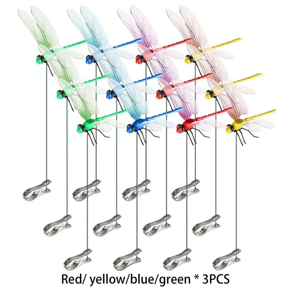Dragonfly Clip Insect Deterrent Simulated Patio Decor Gardening Suitable for Yard Garden Patio Decoration