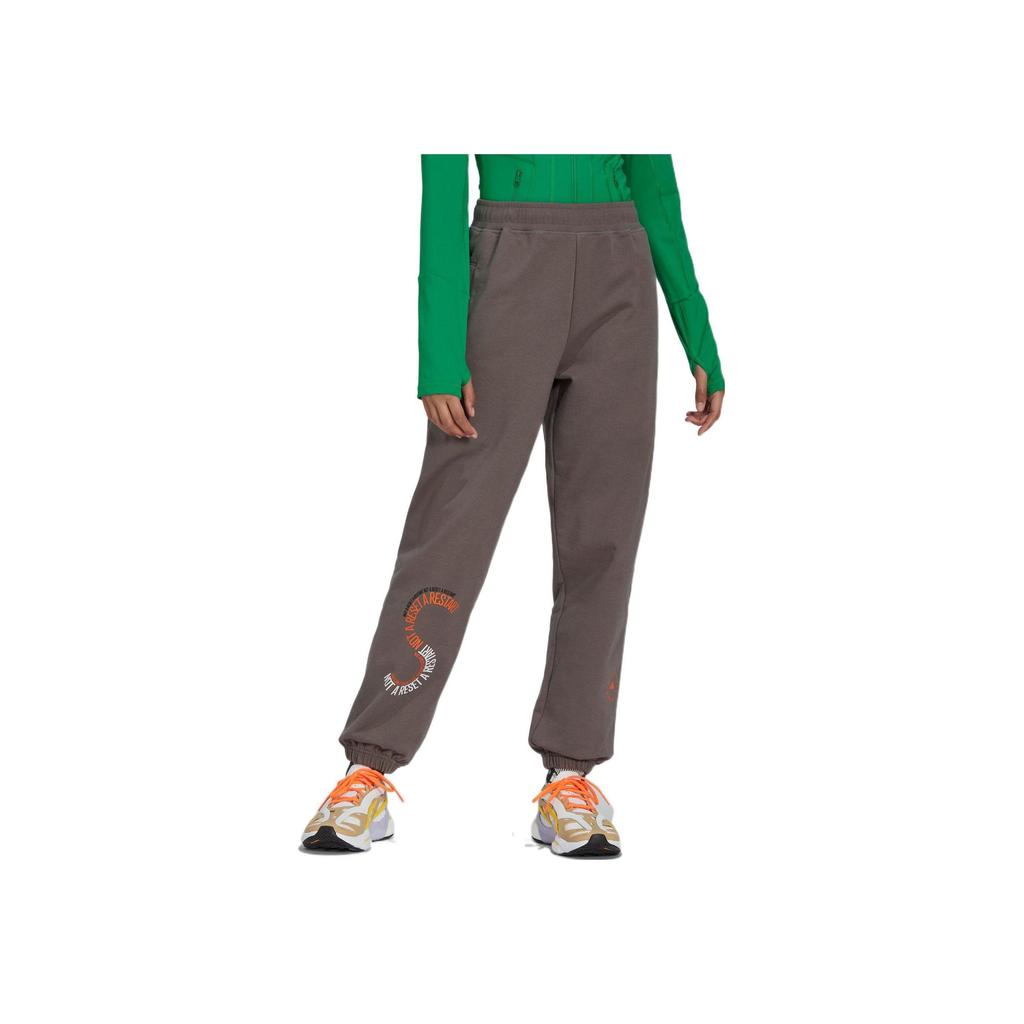 adidas Od Stelly McCartney Stella McCartney Elastické tepláky s potiskem Unisex Spodní díl Hnědá IB5909