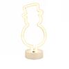 Snowman Warm Base Decorative Light, Indoor Lamp for Bedroom and Room Decor