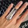 Matte Protective Finger Rings Gold & Silver Texture Knuckle Ring Unique Joint Rings  For Men Women