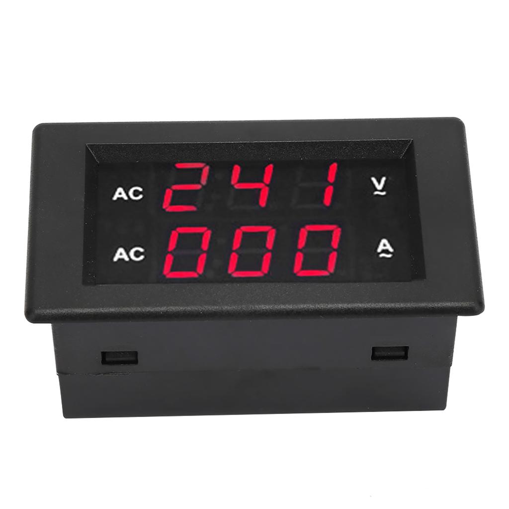 LED Digital Display AC 100.300V Voltmeter 0-100A   Meter(Red Red)