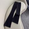 Black slightly pulled jeans for women, winter velvet and thickened new high-waisted slim-fitting and thin elastic horn pants