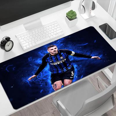 Inter Milan Player Action Large Mouse Pad Desk Mat HD Print Desk Pad Non-Slip Rubber Base Office and Gaming Desk Decoration