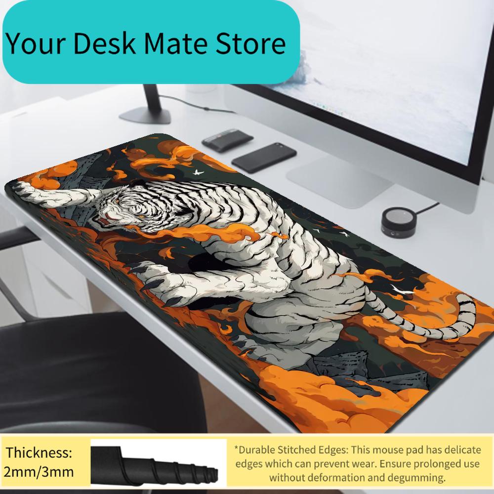 Tiger Mousepad Nonslip HD Print Large Size xmm Desk Mat Keyboard Pad Rubber Carpet Computer Rug Gamer Mousepads For PC
