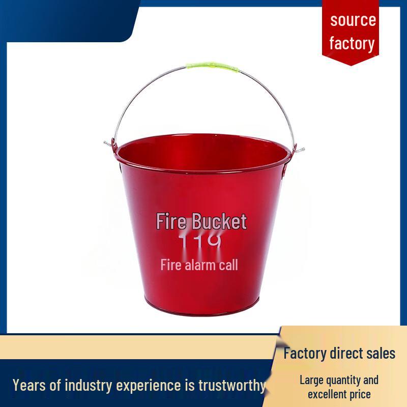 Fire Extinguishing Round Iron Water Bucket