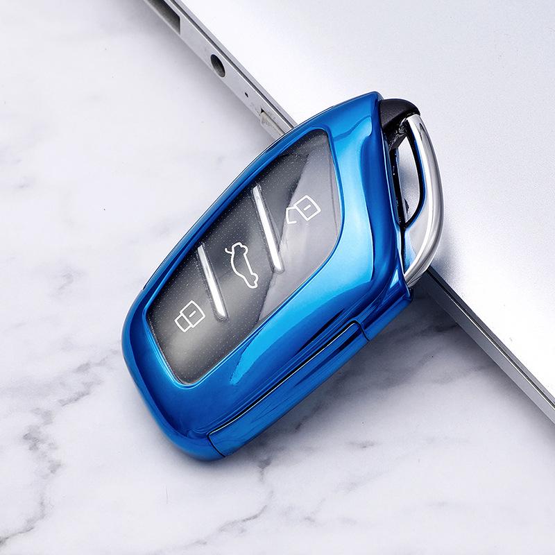 TPU Car Key Case for Roewe RX5/RX3 and MG HS - Two-in-One Key Shell Cover