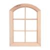 Dollhouse Windows Mini Miniature Dollhouse Arched Window Furnishings with 6 PanesWood Color