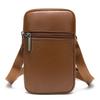 Men's Cross-Border Top Layer Cowhide Vertical Waist Bag - Lightweight Casual Mobile Phone Belt Bag 8891