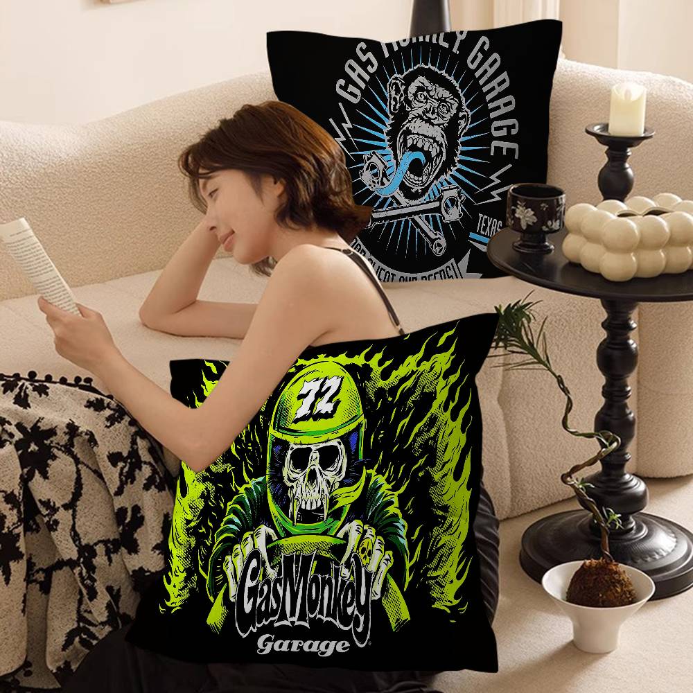 Gas M-monkey Cushion Cover Inches Farmhouse Decor Home Throw Pillow Covers For Couch Decorations