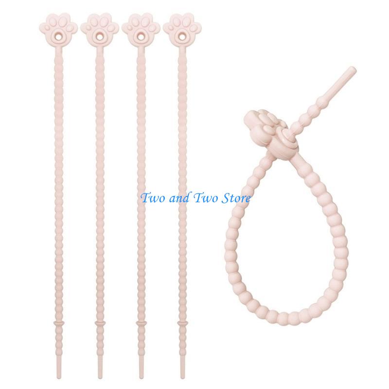 HX6F Lovely Cats Claw Soft Silicone Keyring Accessories 5 Pack Jewelry Making