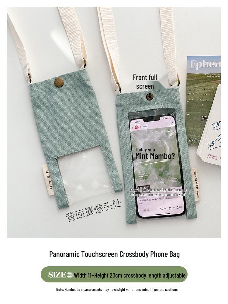 Sommerreise Touchscreen Umhänge-Handytasche - Mini Hänge-Halsbeutel