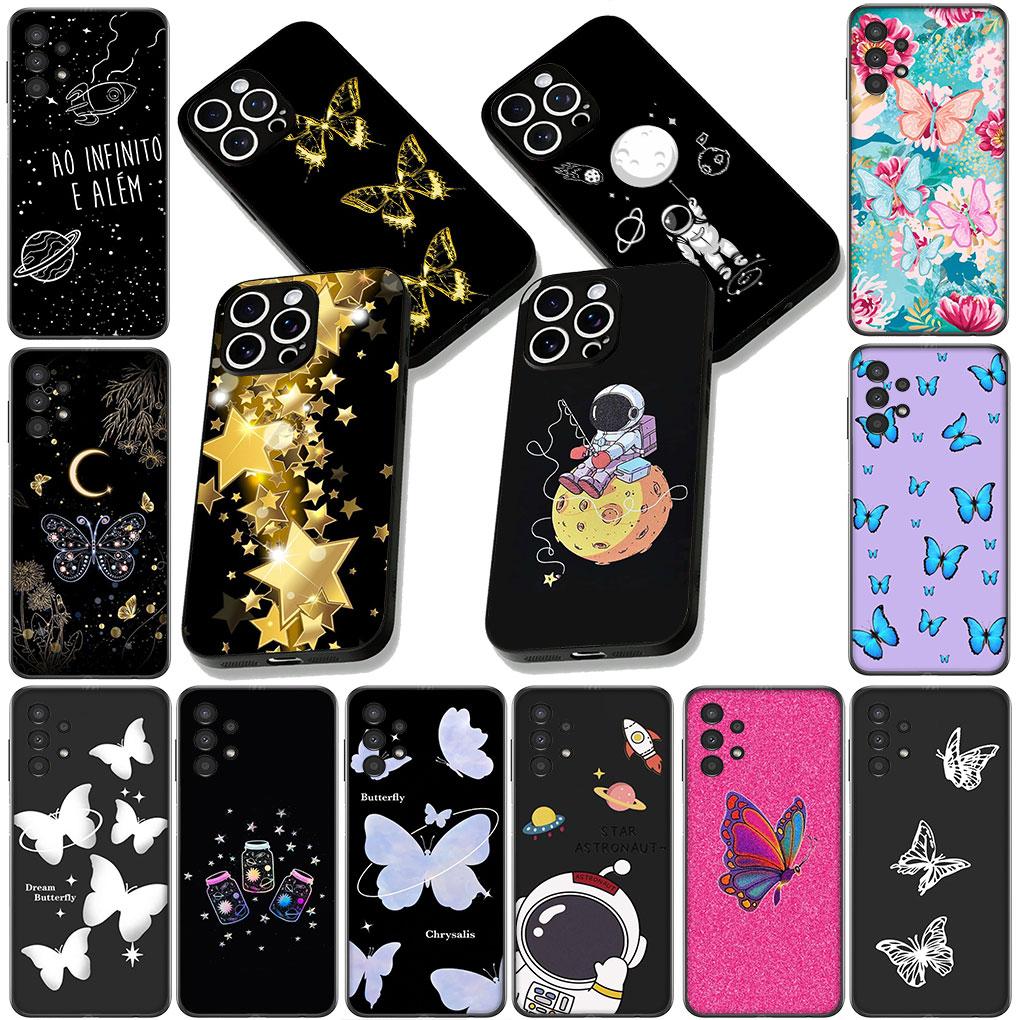 Soft Cover for Xiaomi Redmi Note 12 11 10 Pro 10A 10C 12C 14C A4 Note12 5G Coque Phone Case Moon Stars Butterfly Sky Astronaut