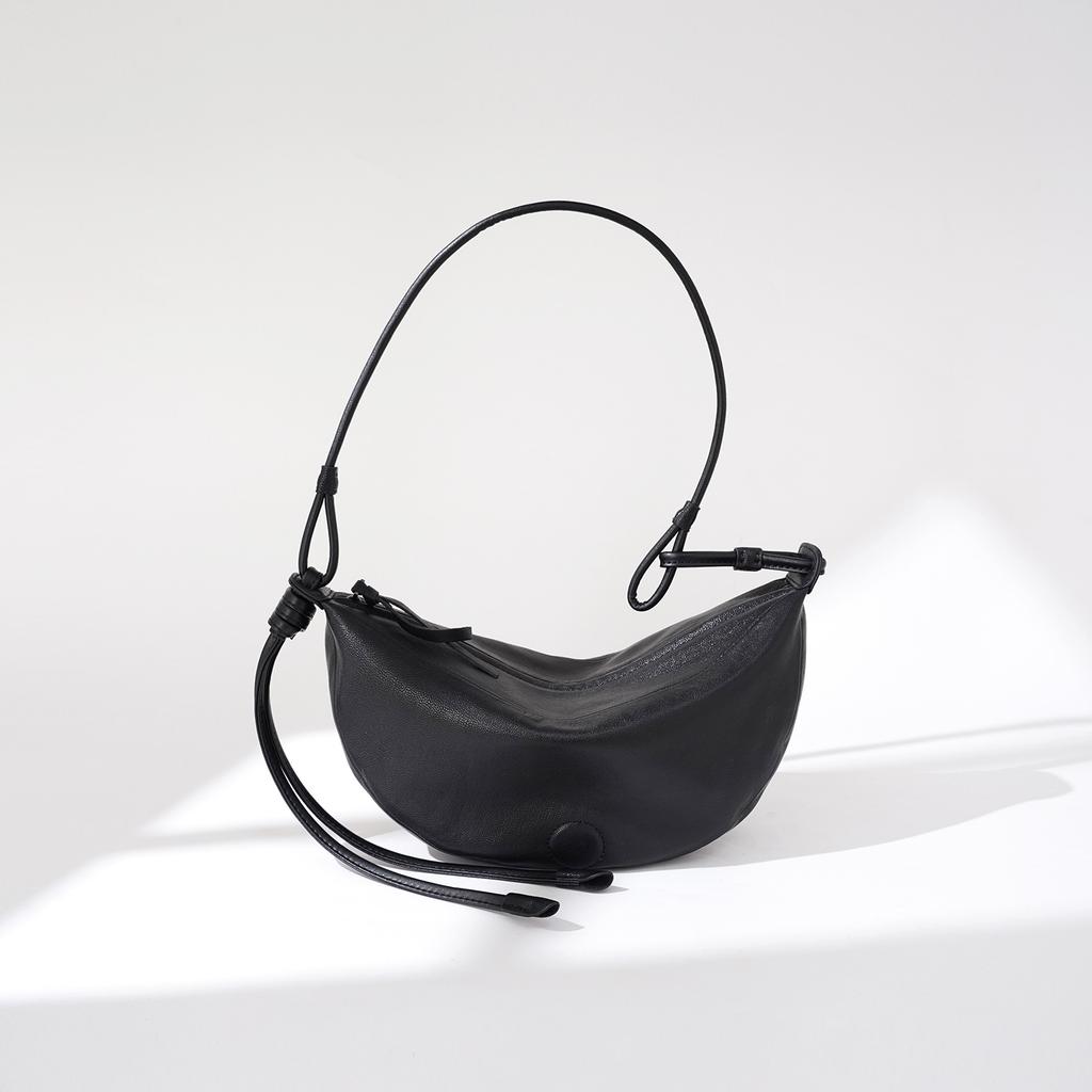 Nischen Halbmondtasche Damen Neue Minimalistische Windtasche Leder Schulter Messenger Bag
