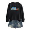 Women's Fashion Casual Long Sleeve Printed Round Neck Sweatshirt Top