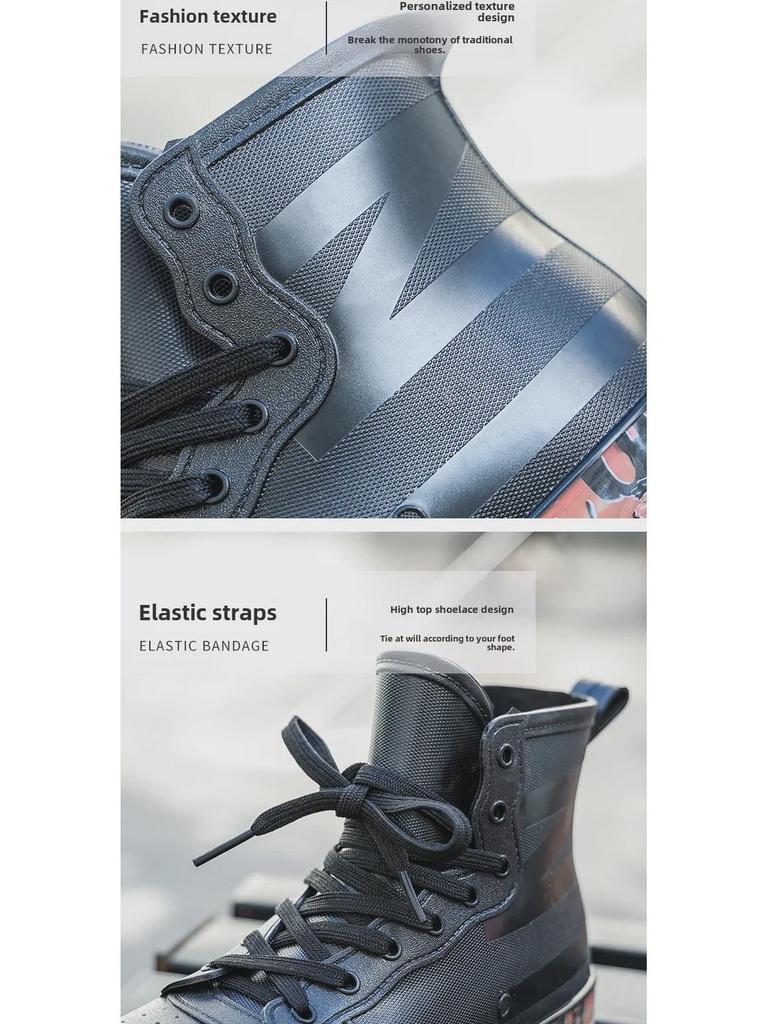 Trendy Waterproof Rain Boots for Women & Couples – Casual, Sporty Rubber Shoes for Work or Leisure