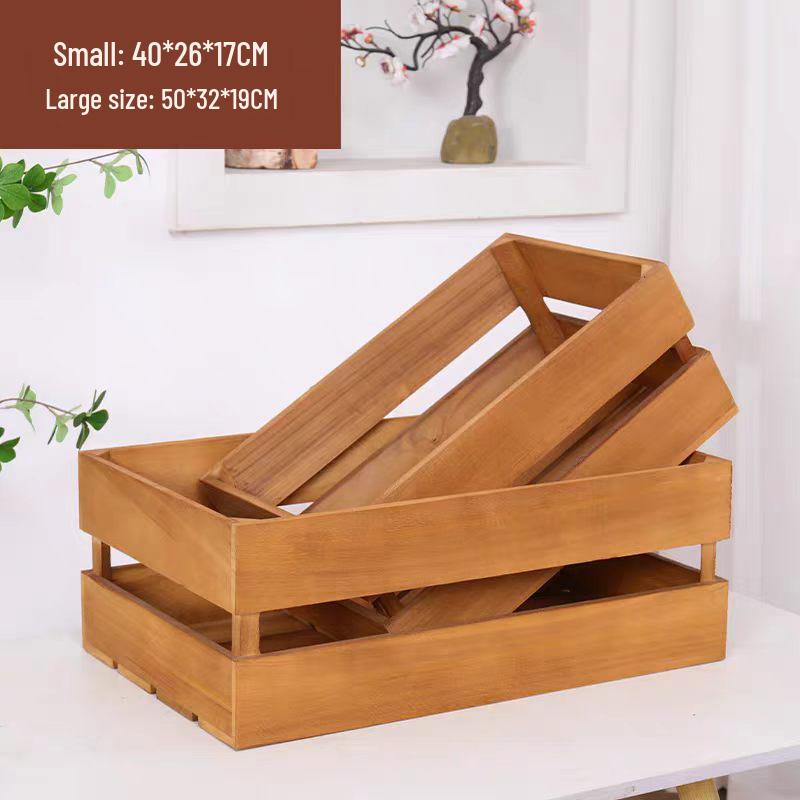 Rectangular Bamboo Bread and Pastry Display Crate