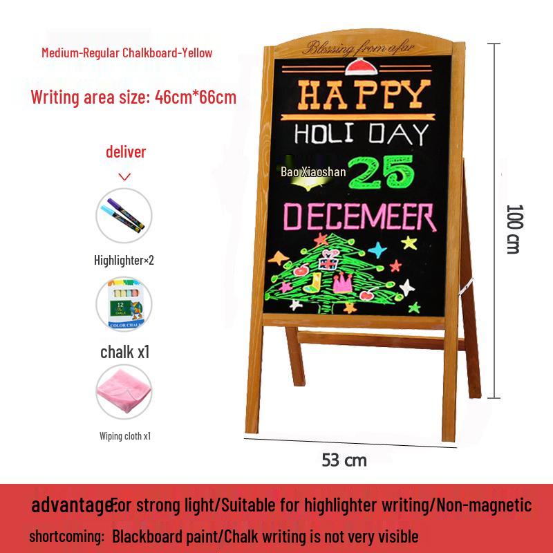 Small Luminous Blackboard Display Stand for Shop Advertising and Handwritten Signage