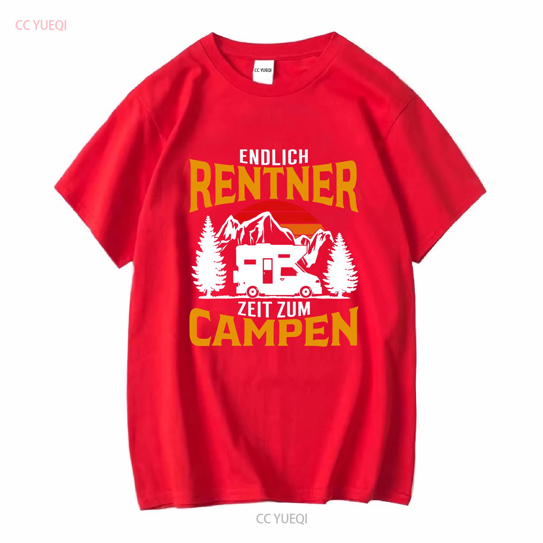 Rentner Geschenk Ruhestand Camping Wohnmobil Rente T Shirt long or short sleeves vintage Washed Casual Stretched fashion S