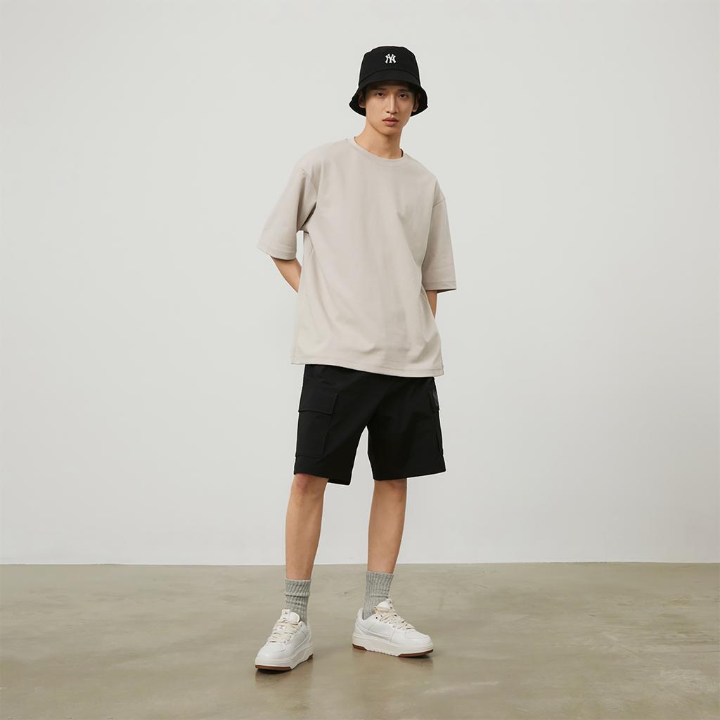 New MLB New York Yankees MLB Basic Logo 24SS Casual Shorts Unisex Black 3ASMB0643-50BKS