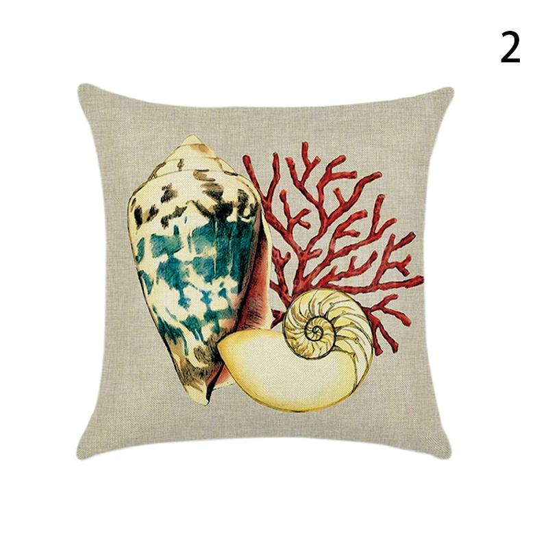 Dekorasjon Midje Kast Conch Bomull Lin Putetrekk Pute