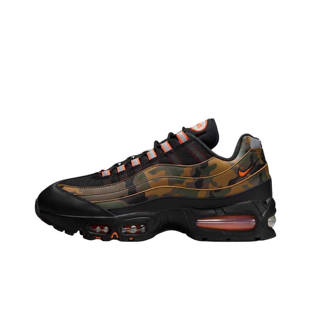 Nike Air Max 95 OG Orange Camo Unisex Sneakers Black Safety-Orange Metallic-Silver HQ1973-001