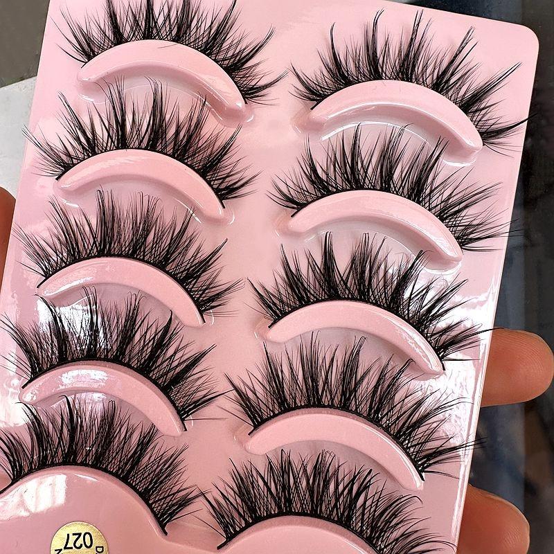 

False eyelashes full strip black band Little Devil Lashes Strips Manga Natural Wispy Thick Cluster Daily Eyelash Korean Style Makeup Product