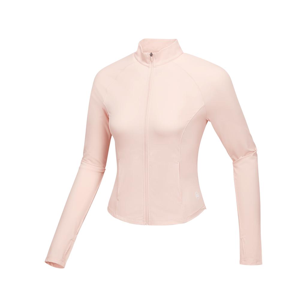 Skechers Solid Color Fashion Simple Sports Stand Collar Jacket Women Jackets Cloud-Pink P225W125-053G