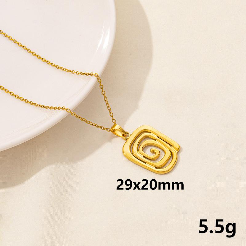 Marine Animal Conch Starfish Pendant Stainless Steel Necklaces For Women Men Jewelry Real Gold Plated Classic Fish Tail Choker