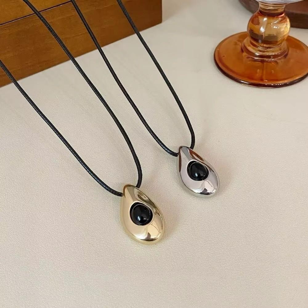 Long Length Charm Necklace Leather Rope Sweater Chain Fashion Pendant Necklace