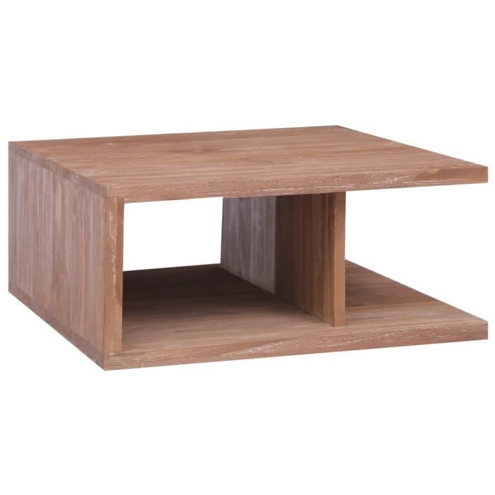 VidaXL Table basse 70x70x30 cm Bois de teck massif
