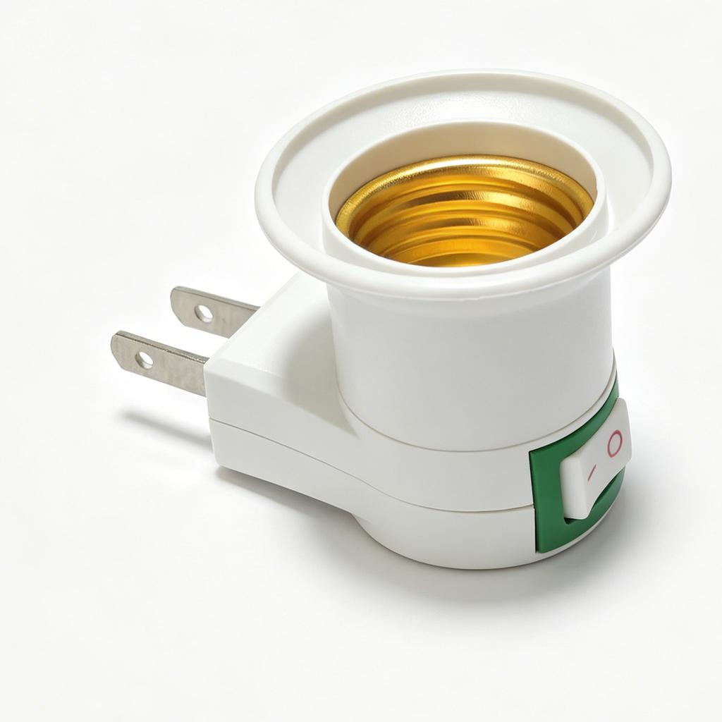 1/10PCS E27 Lamp Socket Adapter with Switch EU Plug Plastic Standard Screw-in Socket Outlet Converter Bulbs for Home