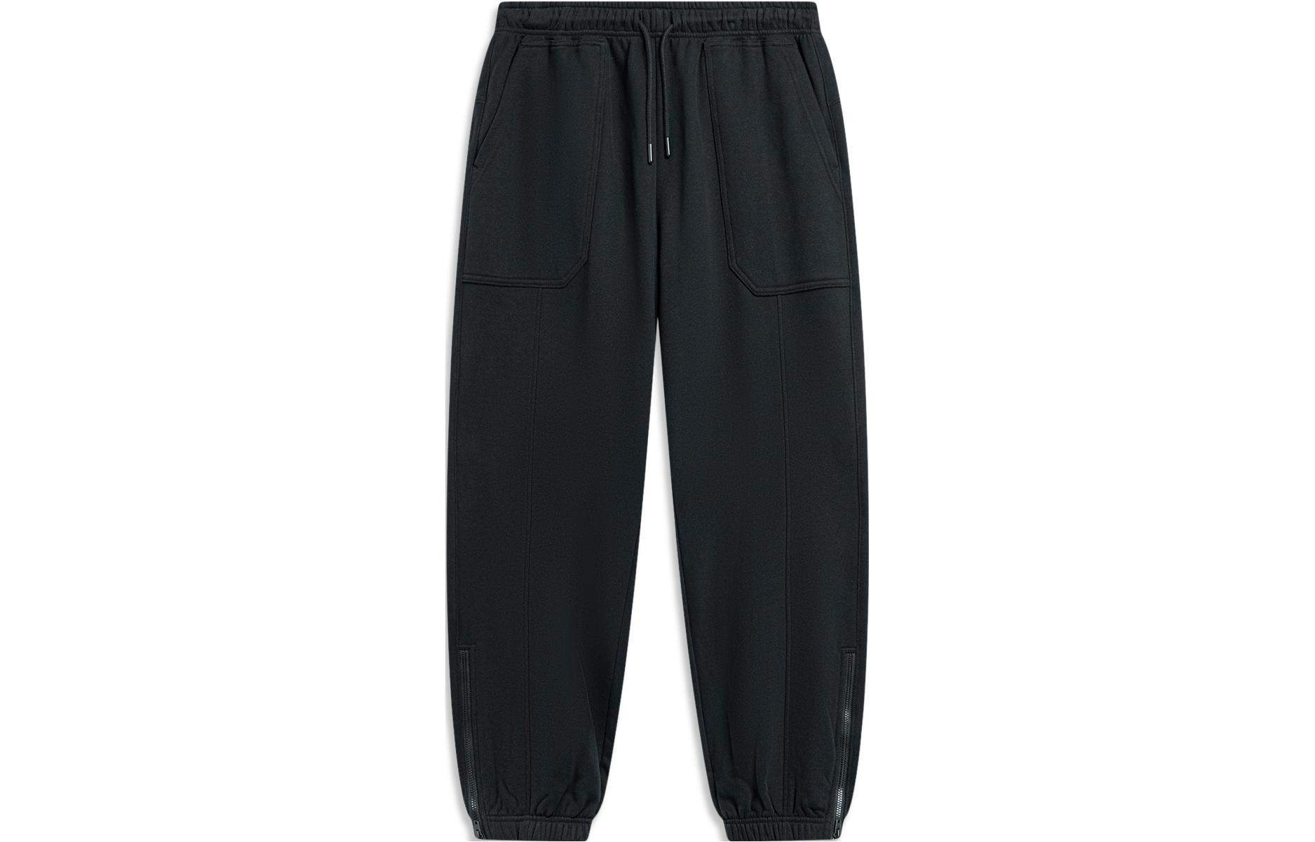 Li Ning Rijin Doujin Collection Knitted Sweatpants Men s Black AKLU039-2 2XL