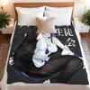 Blue Archive Inspired Flannel Fashion Blanket - Double-Sided Soft Fleece, Anime Style Digital Printing